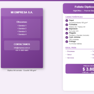 Folleto Díptico Tríptico